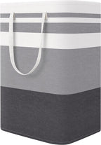 Foldable Moisture-proof Stripes Laundry Basket