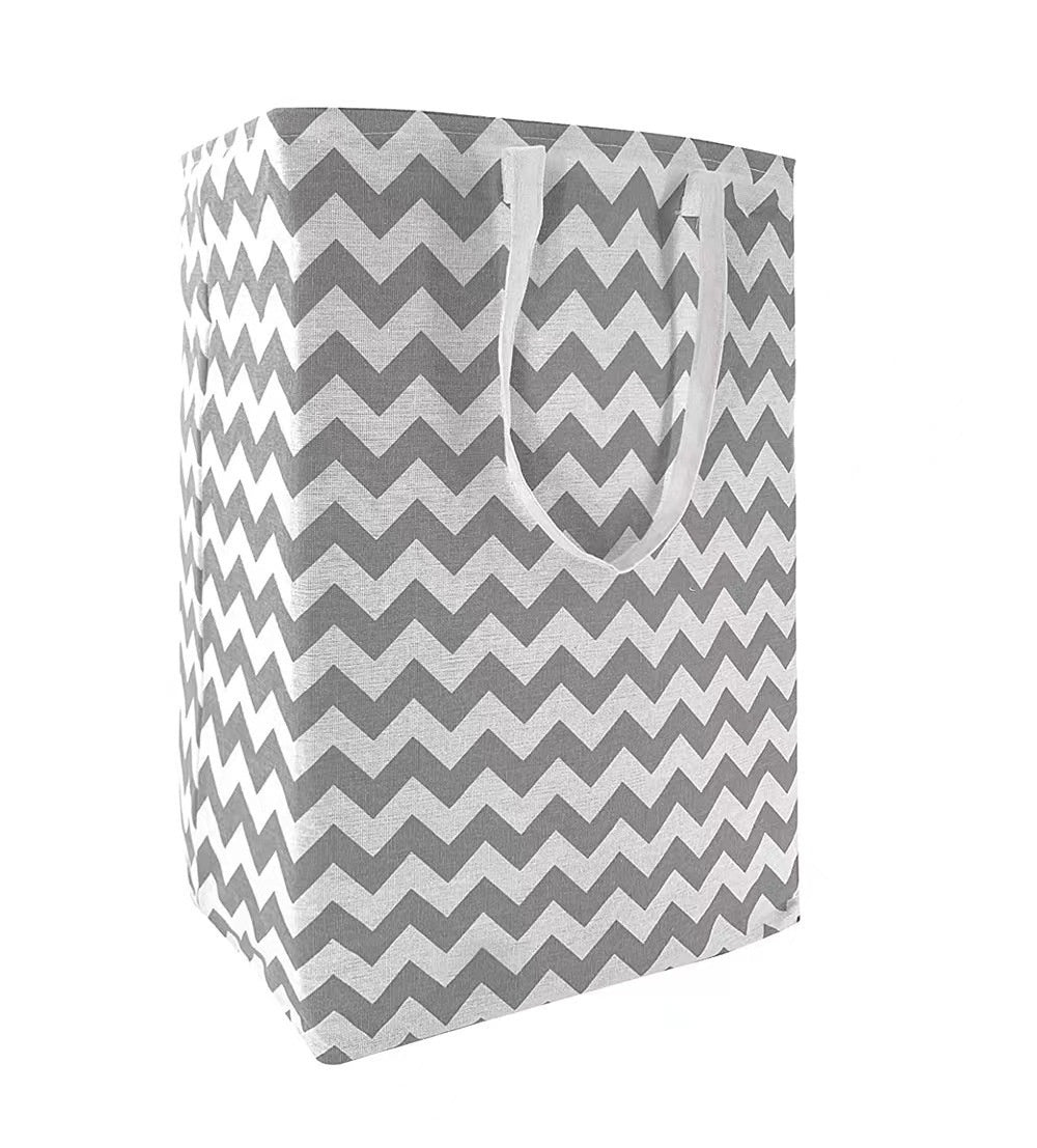 Foldable Moisture-proof Stripes Laundry Basket