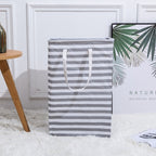 Foldable Moisture-proof Stripes Laundry Basket