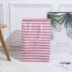 Foldable Moisture-proof Stripes Laundry Basket