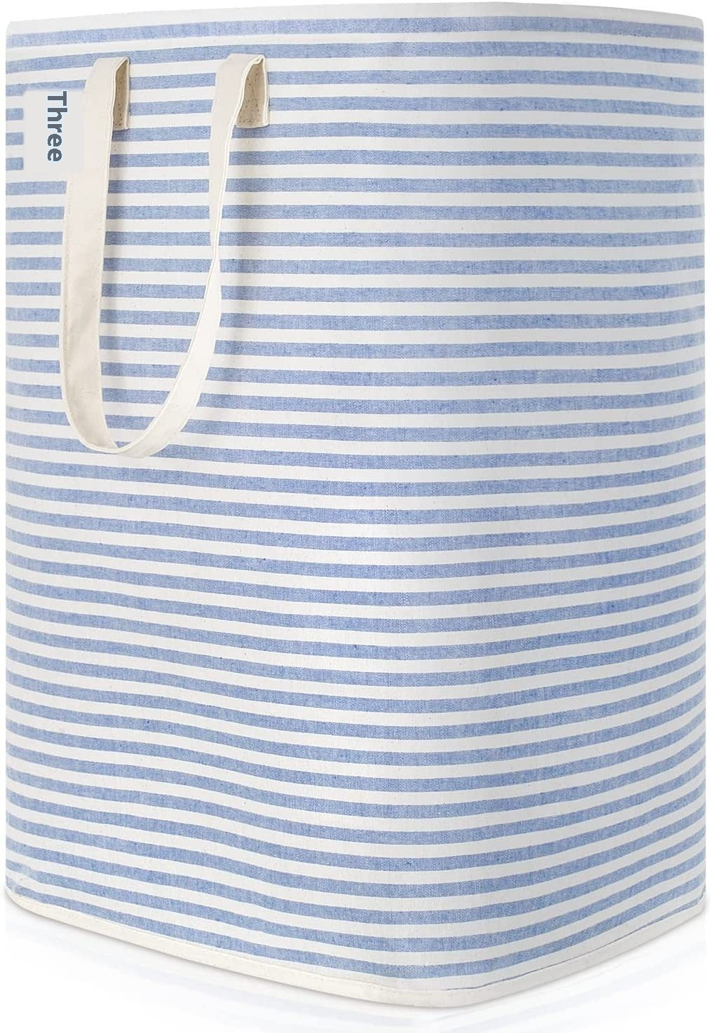 Foldable Moisture-proof Stripes Laundry Basket