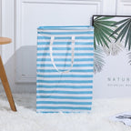 Foldable Moisture-proof Stripes Laundry Basket